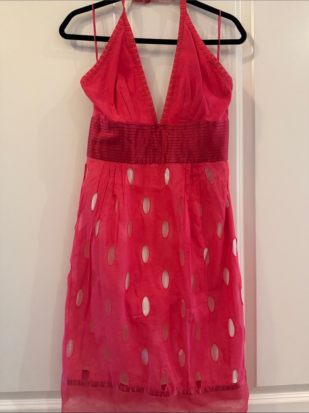 Catherine Malandrino Hot Pink Cutout Dress